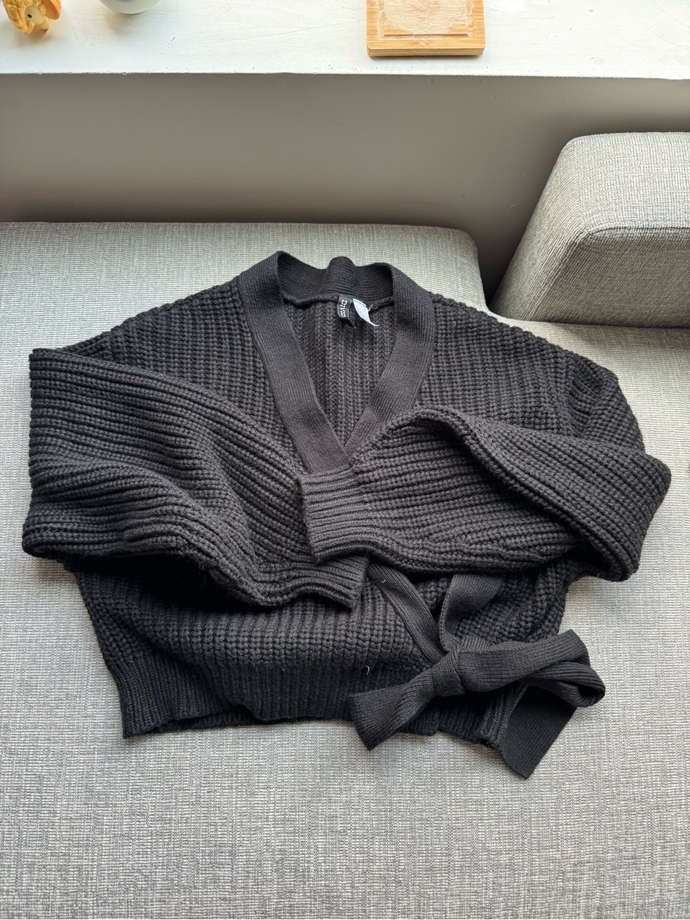 H&M black knit cardigan